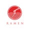 noodle or ramen logo vector illustration. asian noodles concept logos