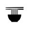 Noodle soup bowl with chopsticks vector icon food concept for graphic design, logo, web site, social media, mobile app, ui