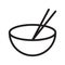 Noodle thin line vector icon