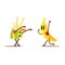 Noodles Against Banana Cartoon Fight