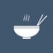 Noodles in the bowl vector sign illustration icon symbol simple soup image