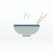 Noodles in the bowl vector sign illustration icon symbol simple soup image