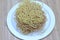 Noodles Crispy golden yellow color has not cook