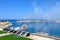 The Noon Gun overlooking the Grand Harbour, Valletta.