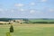 Noon in June. Expanses. Space. Beautiful view of the fields and coppice on a sunny day