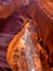 Noon in a red-orange Antelope Canyon.