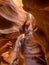 Noon in a red-orange Antelope Canyon.