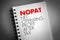 NOPAT - Net Operating Profit After Tax acronym on notepad, business concept background