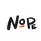 Nope. Hand lettering poster Made in vector.