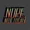 Nope not today lettering