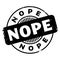 Nope rubber stamp