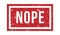 Nope rubber stamp. Isolated vector. Illustration stamp