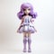 Nora: Female Anime Doll With Long Purple Hair - Vinyl Toy By Superplastic