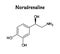 Noradrenaline structural formula of molecular structure