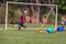 NORANDA, AUSTRALIA - Sep 15, 2019: Members of the local Noranda community play social soccer each Sunday at the Noranda Sporting