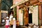 NORCIA, ITALY - JUNE 12, 2019: Cured meats, sausages and salami sold as typical local delicatessen. One the numerous shops selling