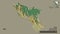 Nord, department of Haiti, zoomed. Relief