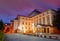 Nordhausen Theater at night in Thuringia Germany