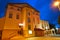 Nordhausen Theater at night in Thuringia Germany