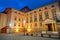 Nordhausen Theater at night in Thuringia Germany