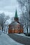 Nordic church in winter