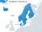 Nordic Council members, Nordic countries cooperation, political map