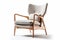 Nordic-Inspired Armchair: Light Oak Frame and Neutral Upholstery for a Scandinavian Vibe