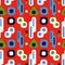 Nordic lights seamless pattern