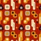 Nordic lights seamless pattern