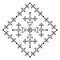 Nordic tribal line vector sqaure design win frame, geometric corners inspired by Icelandic rune art