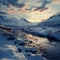 nordic winter landscape scene