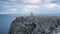 Nordkapp, Norway - June 6, 2016: Globe monument at Nordkapp, the northernmost point of Europe