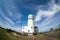 Norfolk coastline, lighthouse and blue skies