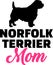 Norfolk Terrier mom silhouette