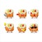 Norimaki sushi cartoon character with various types of business emoticons