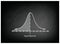 Normal Distribution Chart or Gaussian Bell Curve on Chalkboard