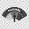 Normal level risk gauge vector icon. Normal fuel illustration on