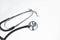 A normal medical stethoscope, an important medical equipment on white background