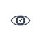Normal Vision related vector glyph icon.