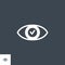 Normal Vision related vector glyph icon.