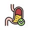 normal workin digestion system color icon vector illustration