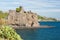 The norman castle of Acicastello, near Catania, built on a lava cliff on the sea