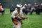 A Norman Crossbow man at The Battle of Hastings reenactment at Hastings in the UK