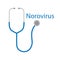 Norovirus word and stethoscope icon