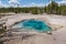 Norris Geyser Basin is the hottest, oldest, and most dynamic of Yellowstone`s thermal areas, Yellowstone National Park  Wyoming, U