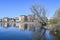 Norrkoping waterfront during early spring