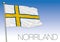 Norrland regional flag, Sweden, vector illustration