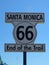 North America, California, Los Angeles, Santa Monica sidewalk and end of route 66