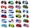 North America countries flag blots