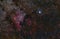 North America Nebula. Cygnus Constellation. Deneb. Telescope astrophotography